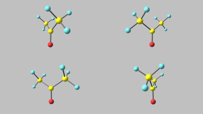 丙酮分子旋转视频全高清