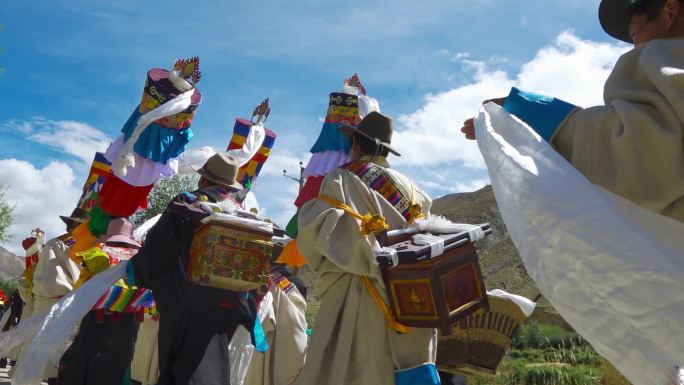 游览景区 表演队游览景区 藏族节日