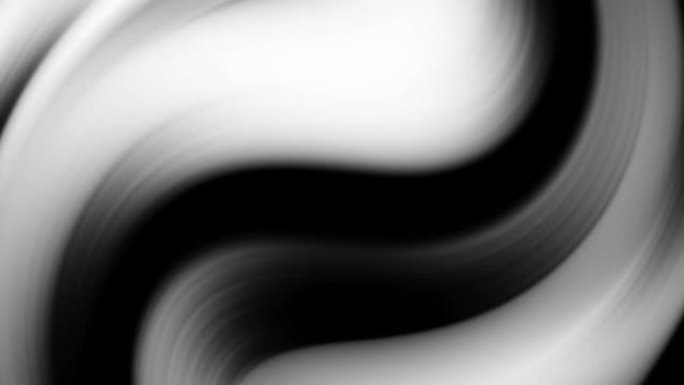 黑白无缝循环扭曲渐变背景。抽象模糊的未来设计