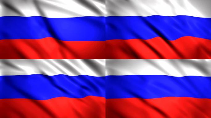 高度详细的俄罗斯国旗背景4K