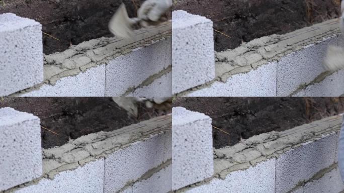 陶粒混凝土砌块砌砖砌墙，应用砂浆