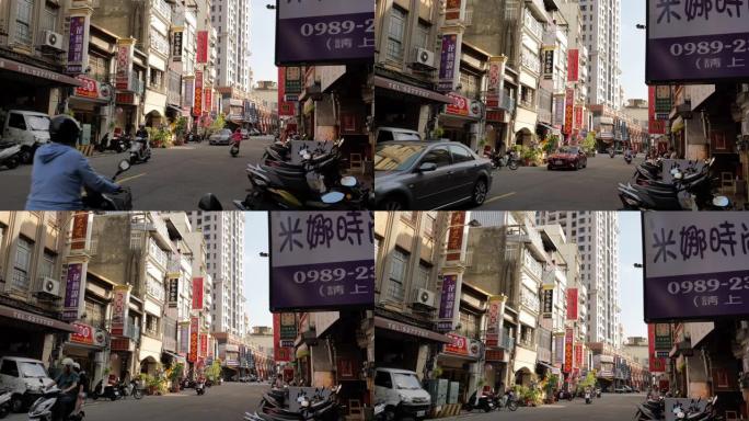 台湾新竹市城隍庙附近的街景