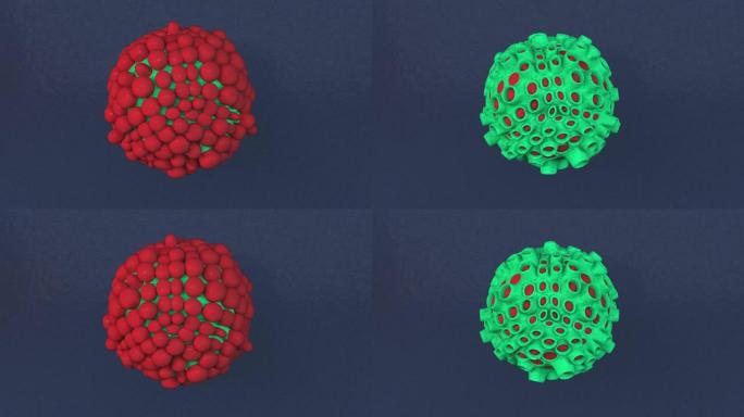 新型冠状病毒肺炎或2019的3D动画-Ncov冠状病毒