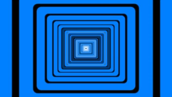 蓝色框架的抽象环形背景隧道
