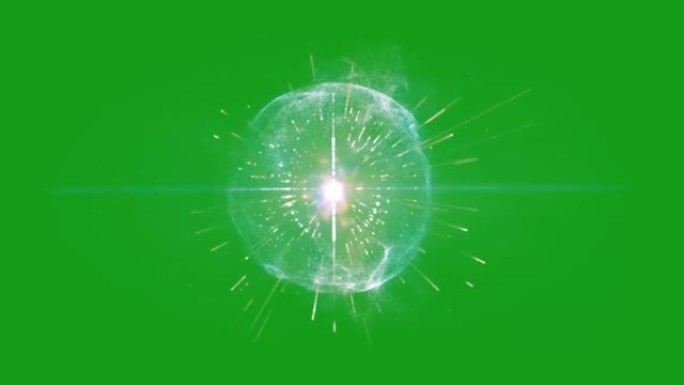 绿色屏幕背景的永恒光环运动图形