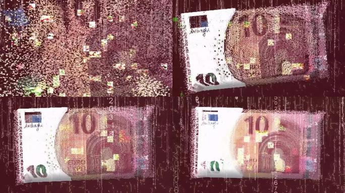 十欧元钞票数字故障效应