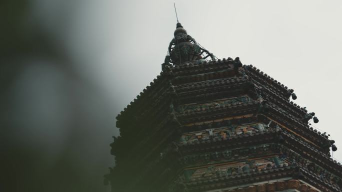 建筑 寺庙 临汾城市航拍 文笔塔