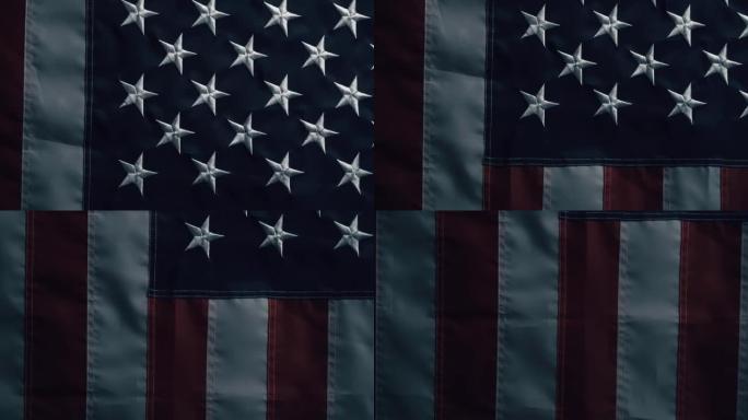 美国国旗，美国国旗背景为黑色