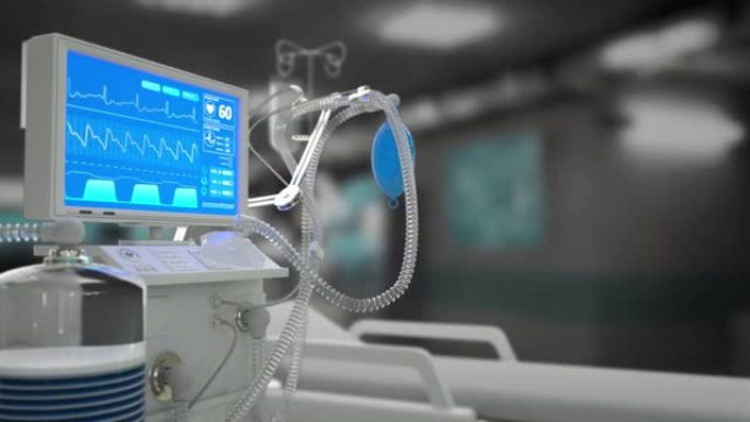 ICU医疗呼吸机在临床，cg医疗三维动画