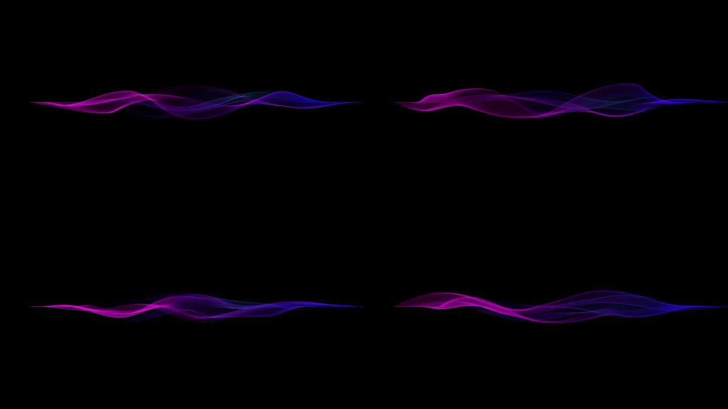 4K彩色粒子绸带飘逸-无缝循环带透明通道