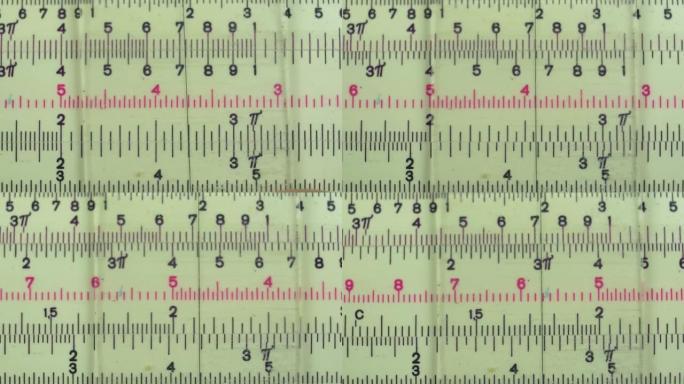 用于数学计算的复古计算尺滑杆