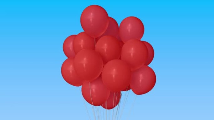 制作一堆红色气球