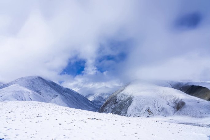 雪地延时素材