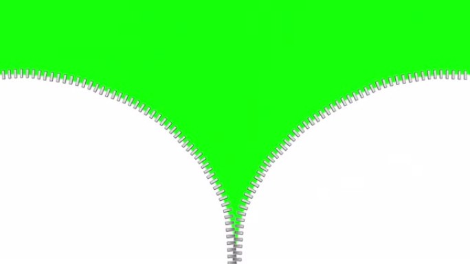 拉链 (拉链) 打开动画。背景透明使用的绿色背景。