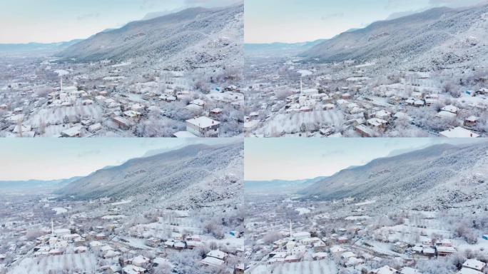 安纳托利亚一个村庄的冬季场景