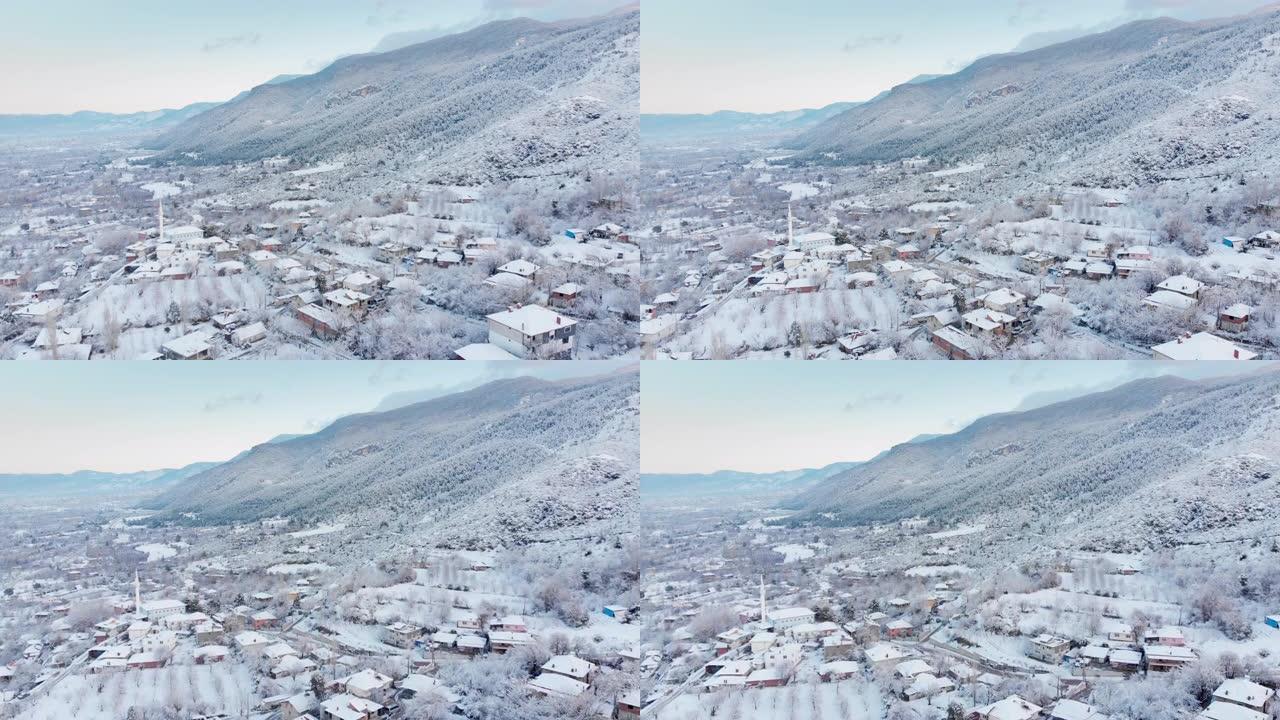 安纳托利亚一个村庄的冬季场景