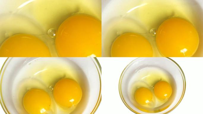 盘子里的生鸡蛋