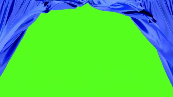 蓝色窗帘3D动画
