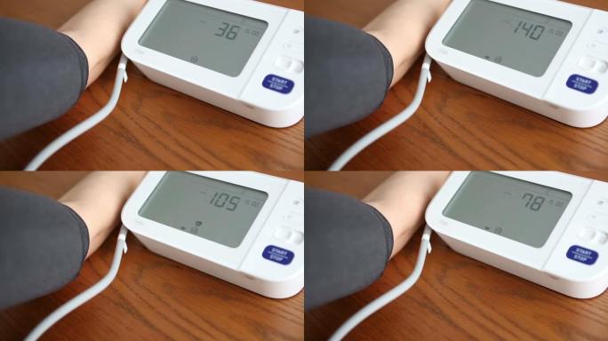 测量血压-更近。