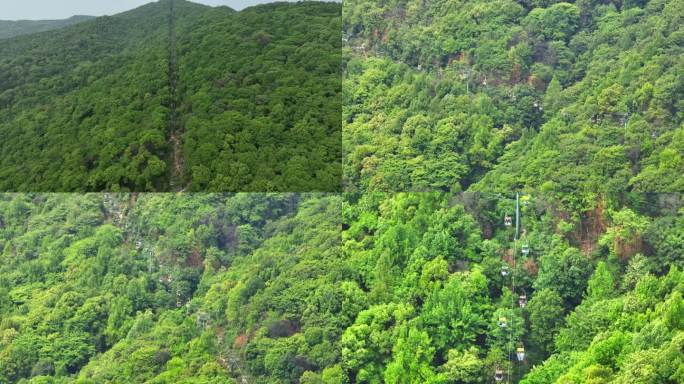 长沙岳麓山缆车航拍