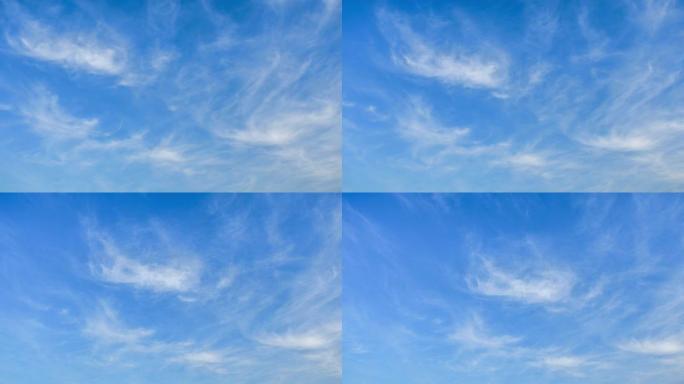 天空云时间流逝蓝天白云空镜头流云
