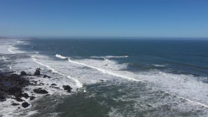 崎岖的海岸线风景加州无人机景观博德加湾以北