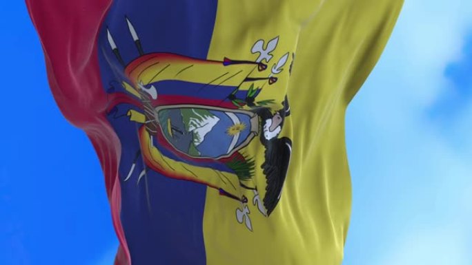 无缝环厄瓜多尔国旗。