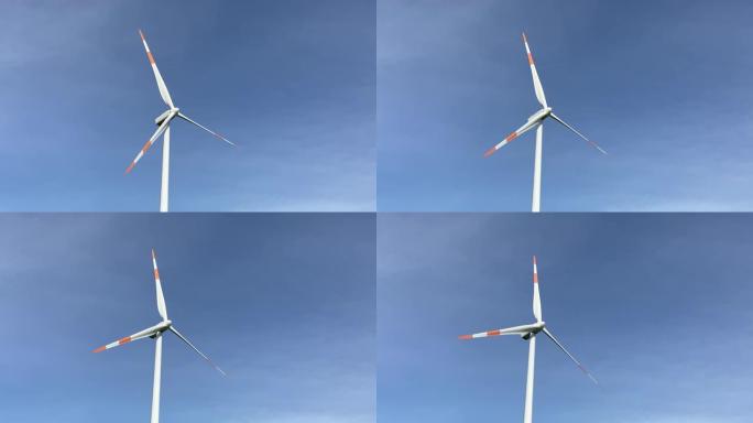 南撒丁岛维拉西德罗拥有美丽蓝天的风力涡轮机