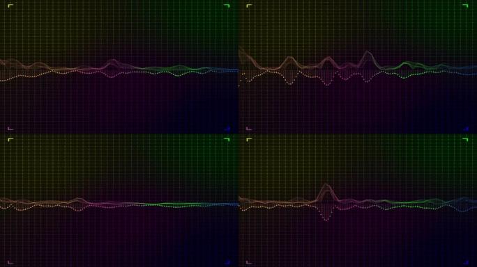 数字音频直方图的抽象动画