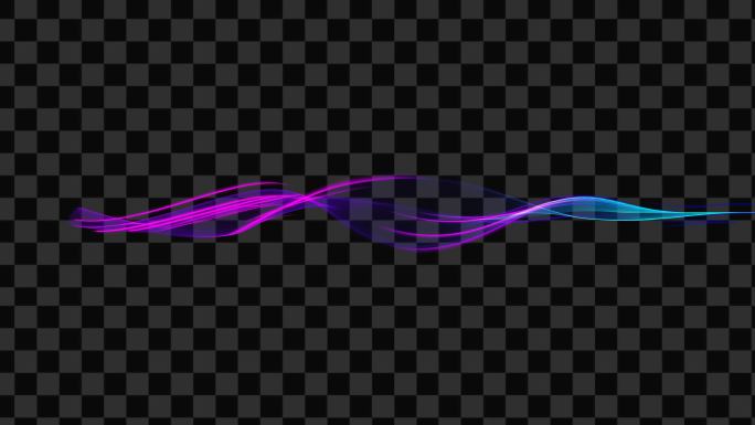 4K彩色粒子绸带飘逸-无缝循环带透明通道