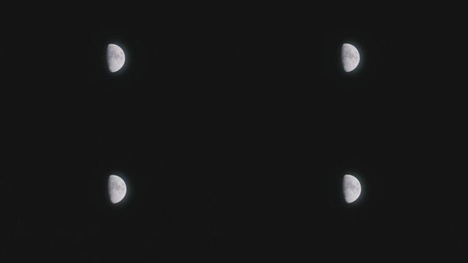 半月形通过长焦望远镜拍摄。