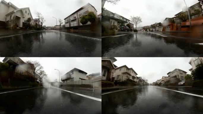 雨天/住宅区驾驶汽车