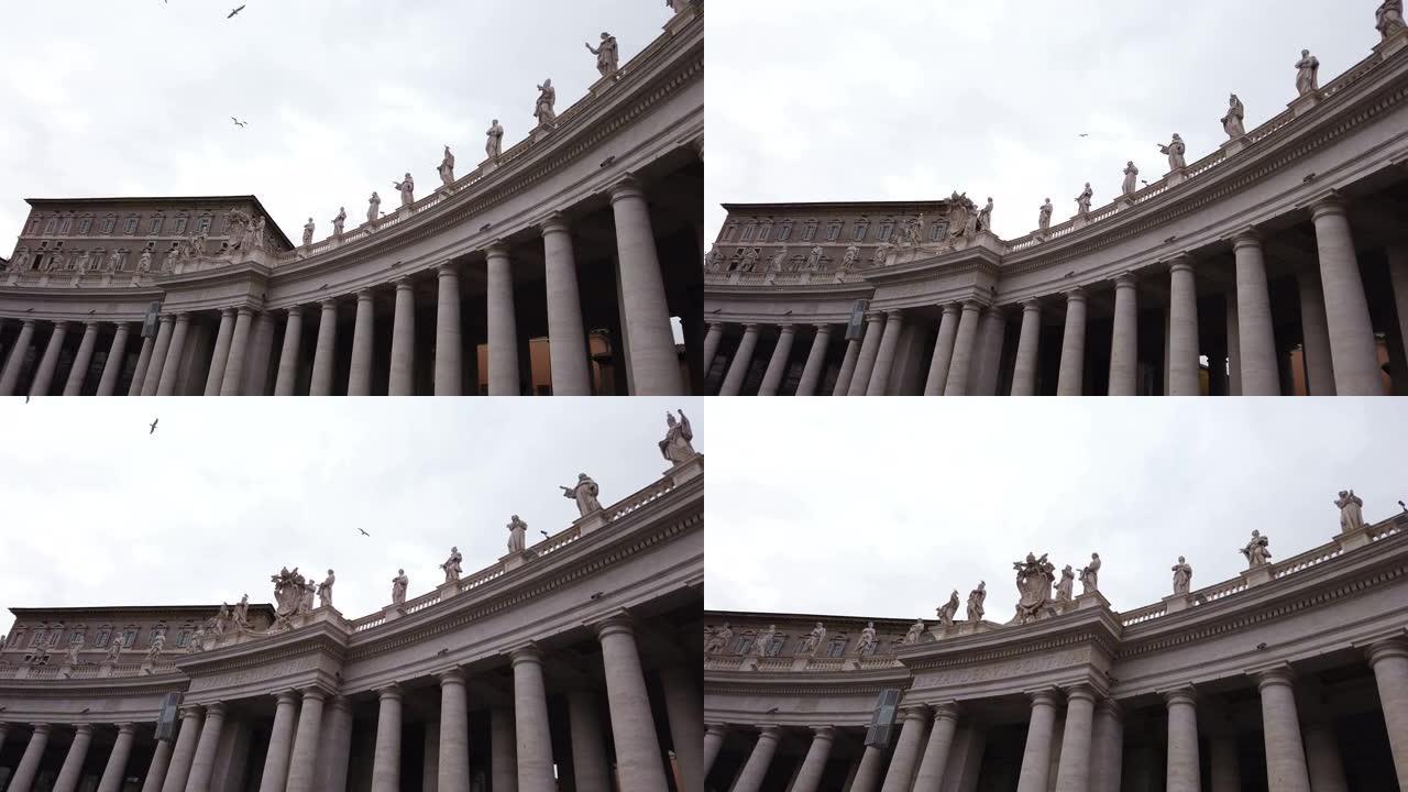 罗马圣彼得广场的梵蒂冈喷泉