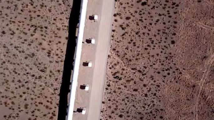 拉斯维加斯沙漠附近的Hyper loop one测试站点的4k视频