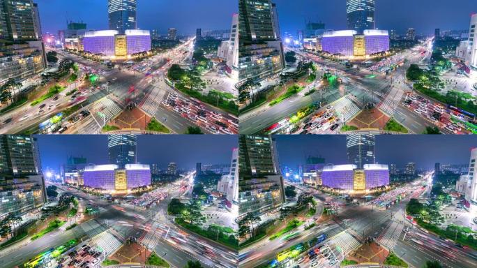 韩国首尔市交通延时