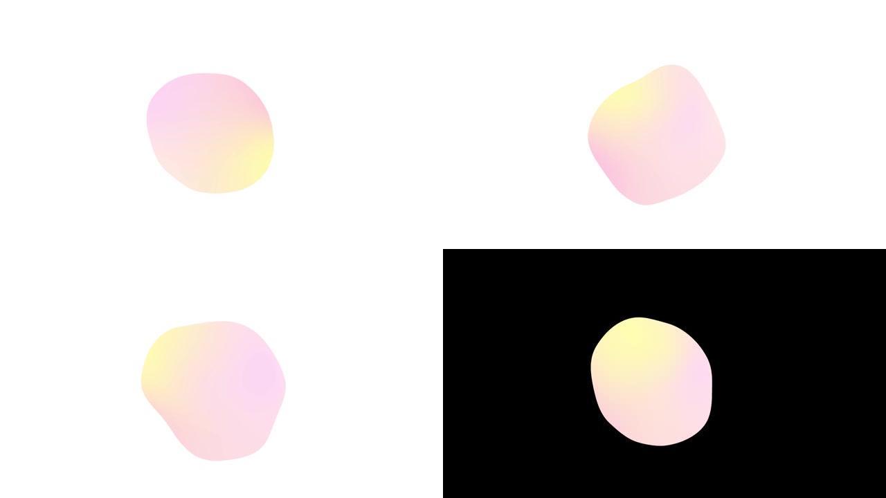 粉色全息液体斑点抽象动画
