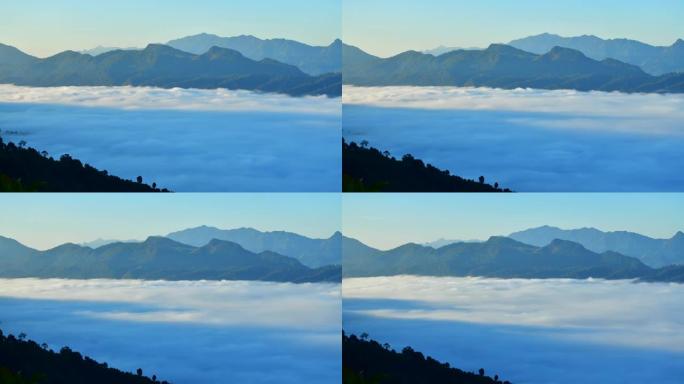 雾海云海山雾缭绕自然空镜