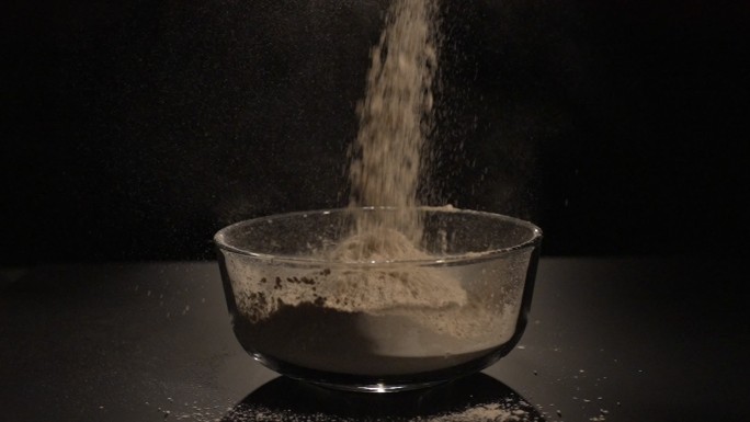 面粉 倒面粉 升格 慢动作 小麦粉