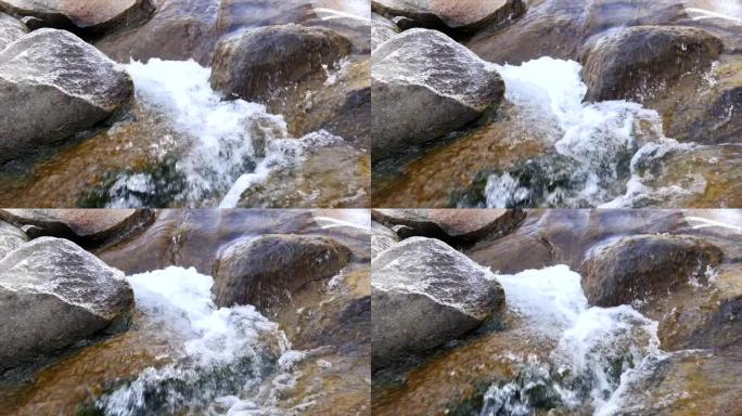 岩石上的淡水流声