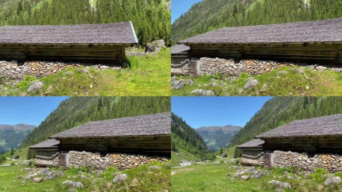 阿尔卑斯山小屋欧洲阿尔卑斯山