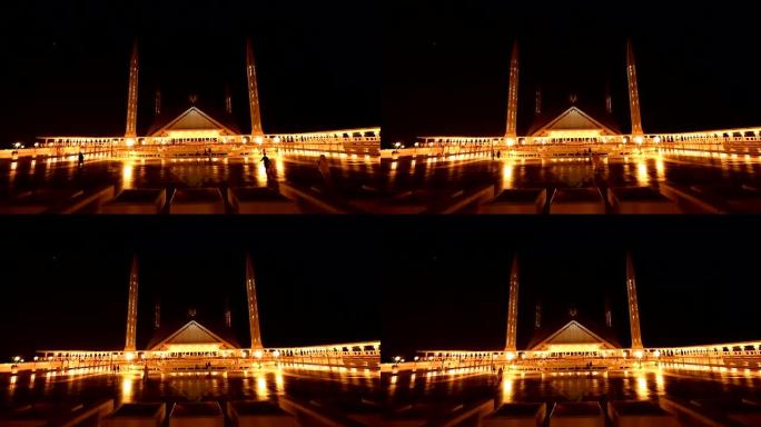 4k伊斯兰堡视频，沙阿费萨尔清真寺是巴基斯坦伊斯兰堡的清真寺。位于玛格拉山麓。伊斯兰建筑最大清真寺设