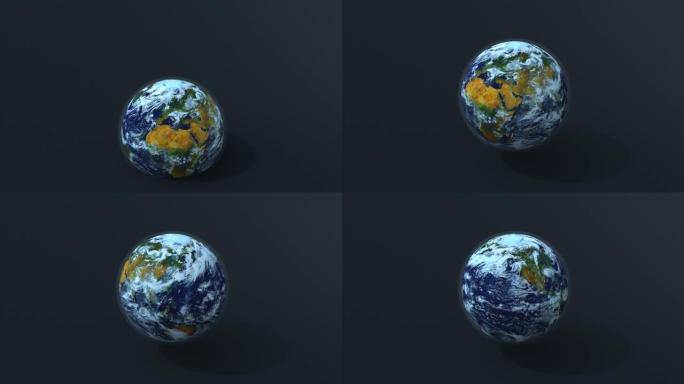 这是一个旋转的地球的视频。