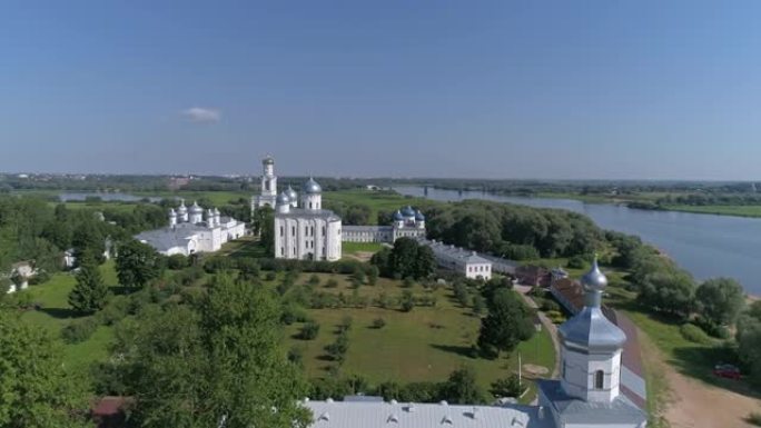 俄罗斯圣乔治修道院的鸟瞰图