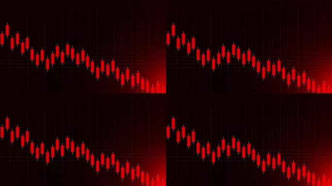 股市投资交易损失的业务图表经济放缓。金融图表与上升趋势线图形股票未来交易