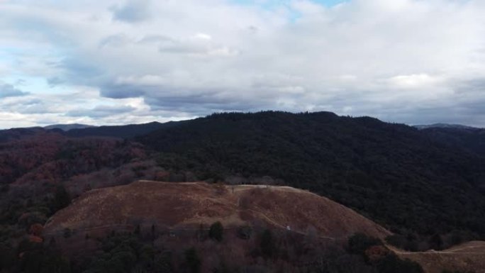 奈良若草山的天际线鸟瞰图