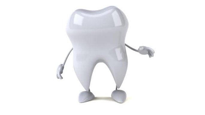 有趣的3D卡通牙齿做演示