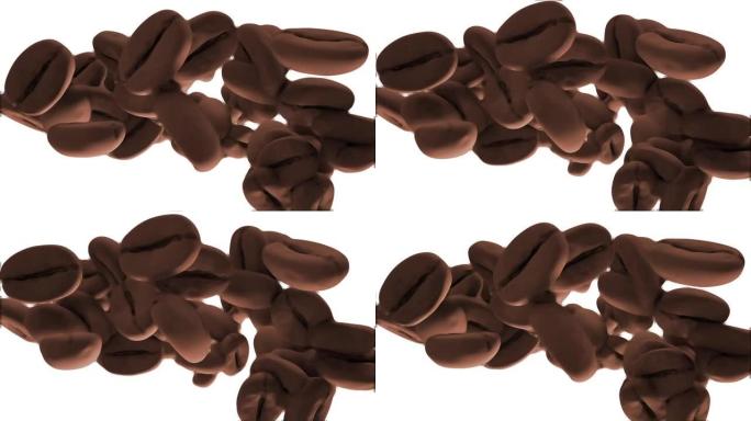 3D渲染运动中的咖啡豆