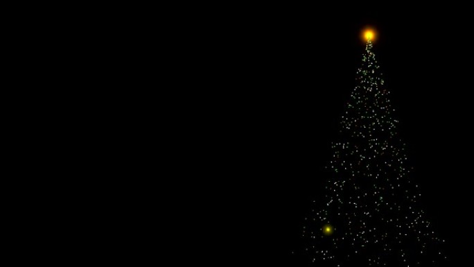 带有夜晚背景的圣诞树运动图形