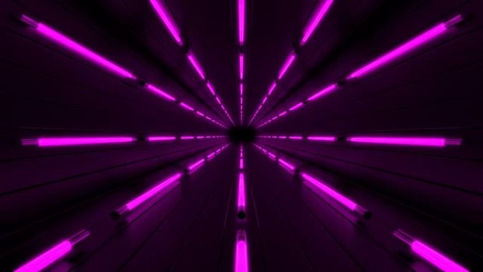 粉色线条的数字艺术环路隧道