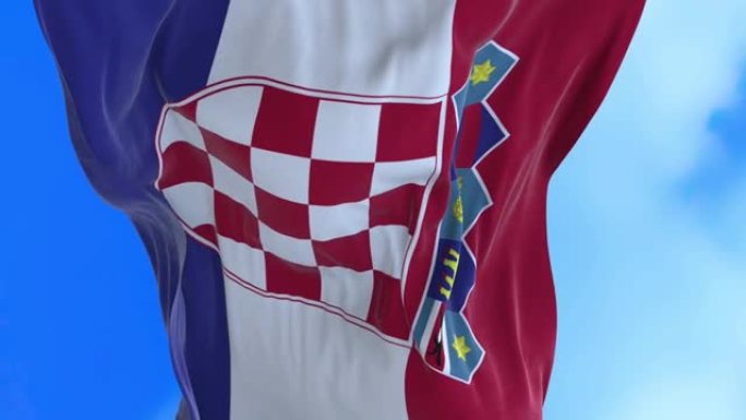 无缝循环的克罗地亚国旗。
